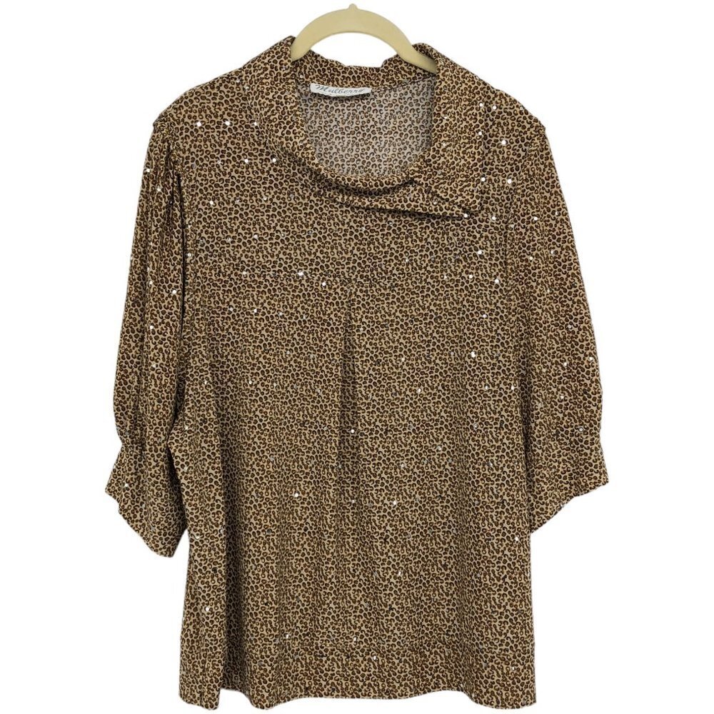 Mulberry Leopard Print Shirt size L